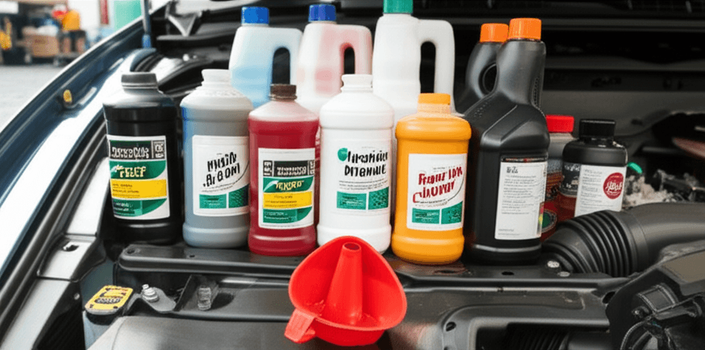 Generate a high-quality, relevant image prompt for an article about: 15 Essential Engine Fluids: Gen